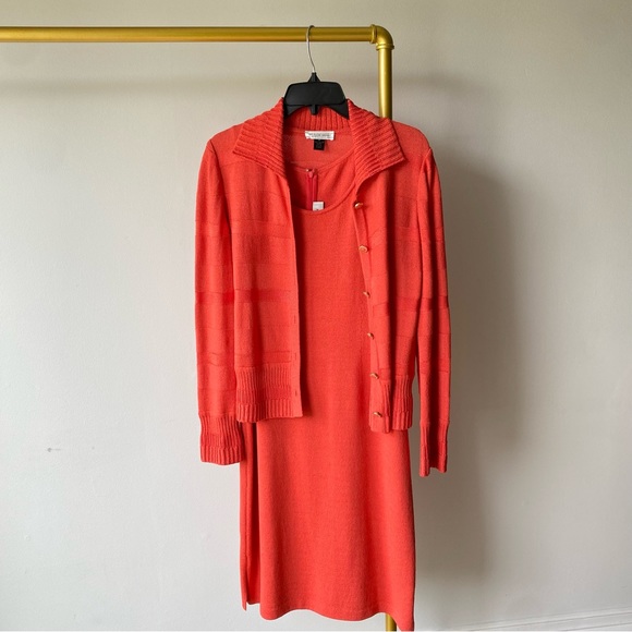 St John Coral Dress Jacket Set Size 4 - Picture 9 of 13